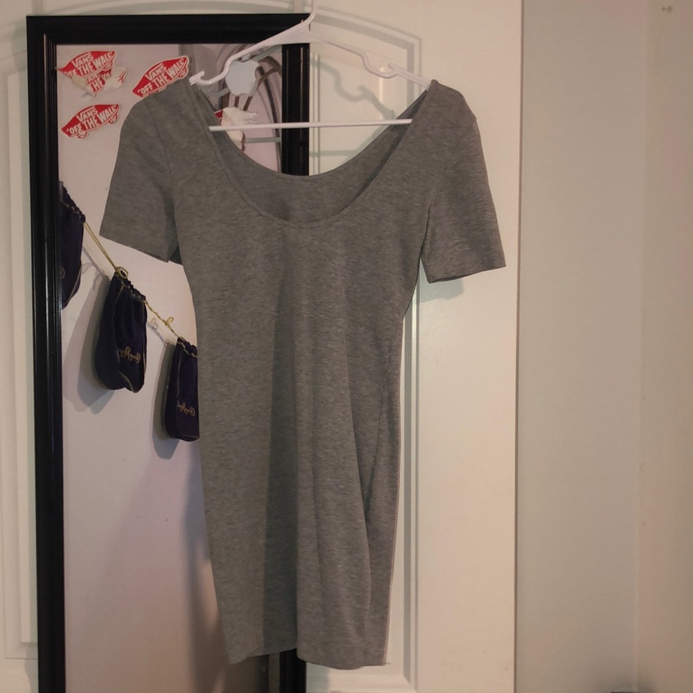 Grey Mini Short Dress